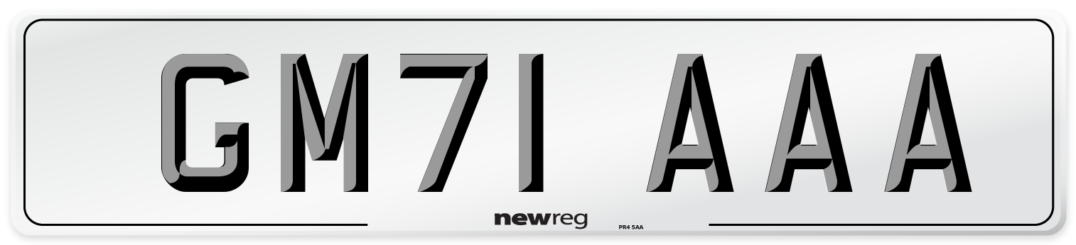 GM71 AAA Number Plate from New Reg